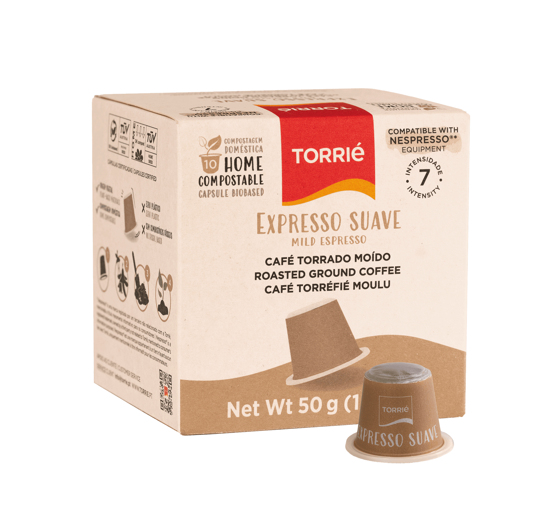 Home Compostable - Mild Taste Nespresso® Compatible Biodegradable Coffee Pods