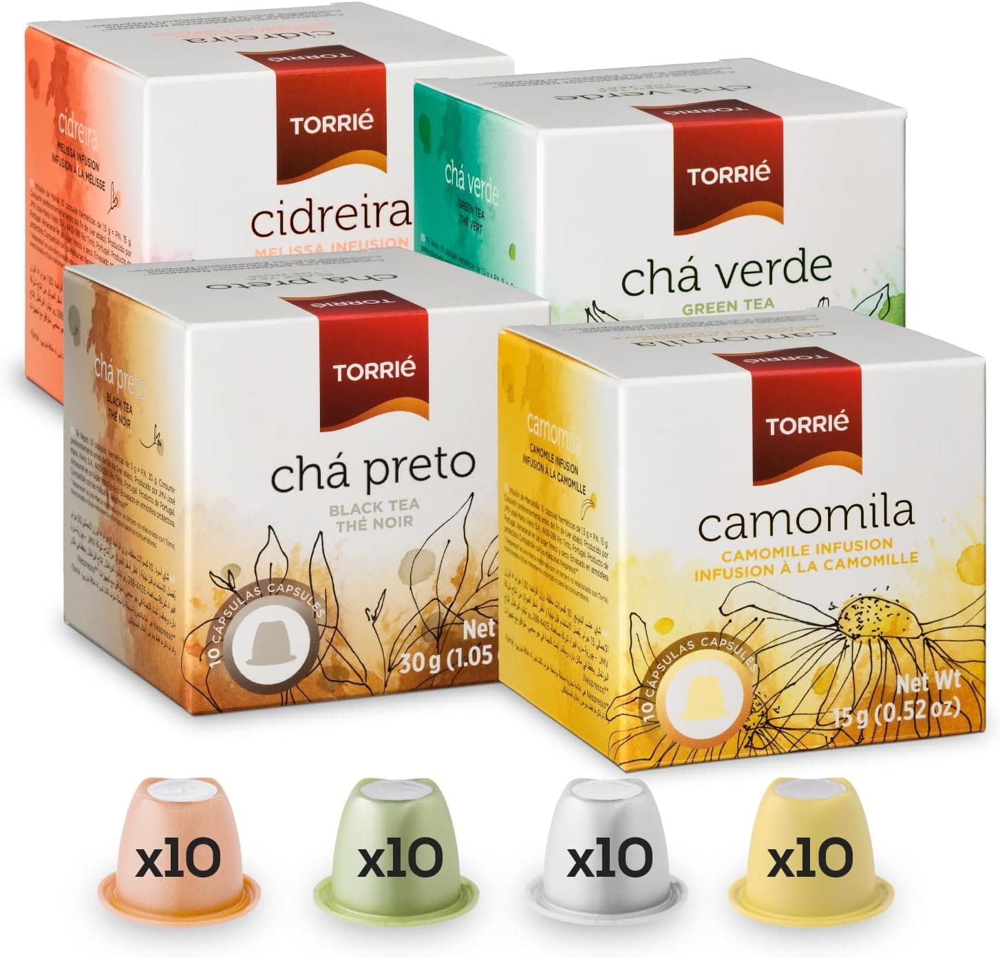 Nespresso Compatible Green Tea, Lemon, Fruit & Herbal Tea Tasting Pack Variety Blend
