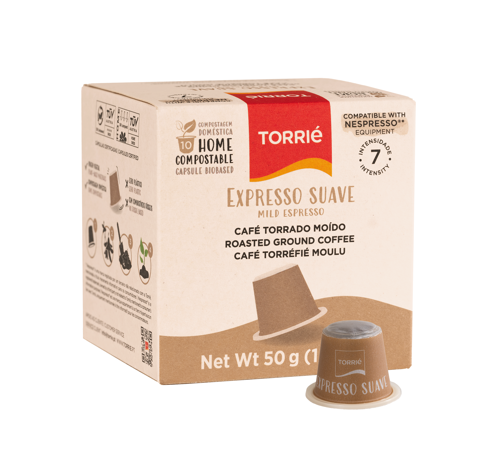 Home Compostable - Mild Taste Nespresso® Compatible Biodegradable Coffee Pods